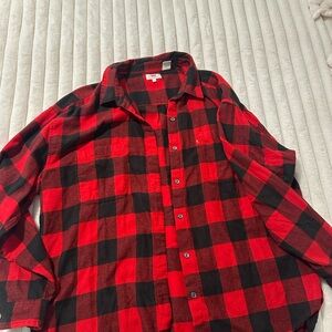 Levi's Red and Black Checkered Men's Shirt